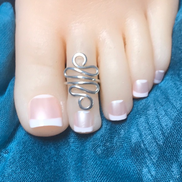 Sterling Silver Toe Ring/Midi Ring- Adjustable Toe/Midi Ring- Free Spirit 6 - Picture 3 of 4